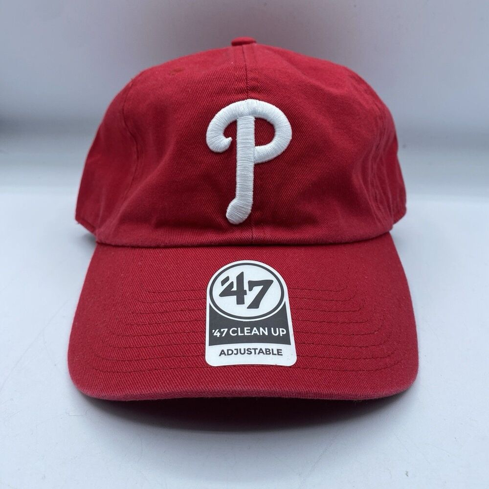 Philadelphia Phillies Hat Adjustable 47 Brand Red Clean Up MLB Strapback NWT